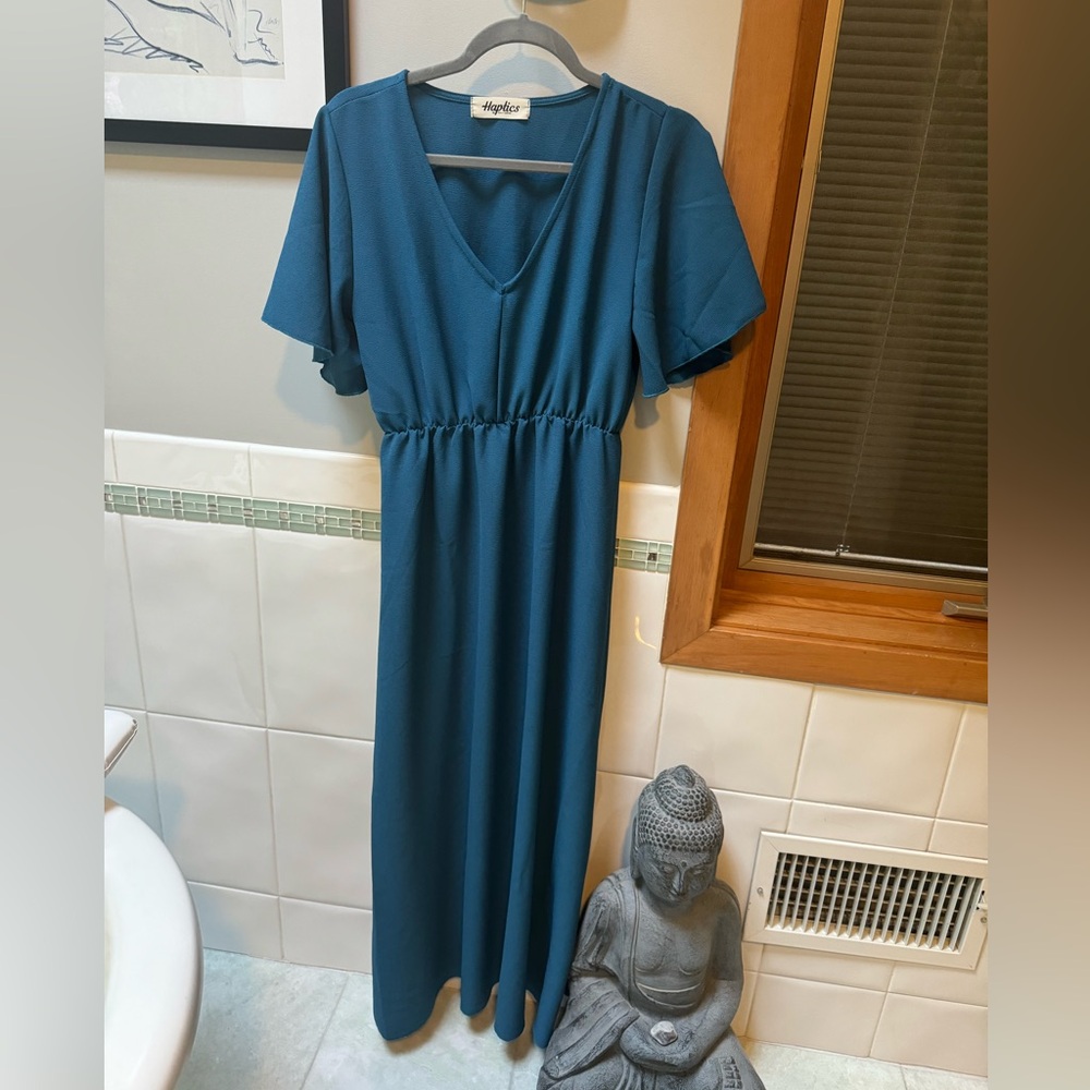 Long blue dress